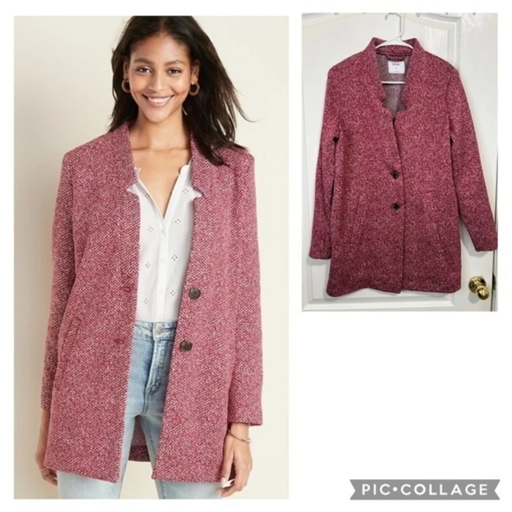 Old navy Oversized Soft-Brushed Button-Front Coat for Women size M